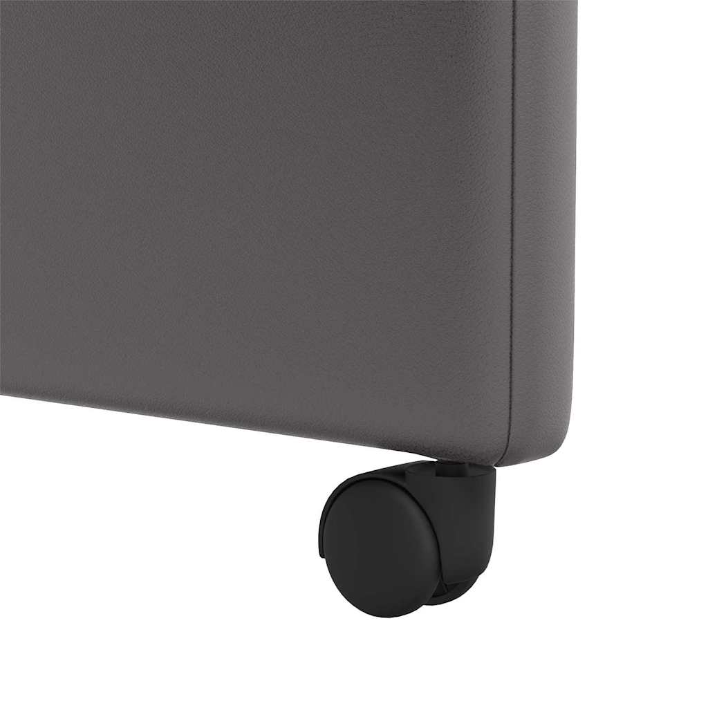 Spisebordsstole med hjul 2 pcs Grå 57 x 66 x 94 cm Kunstlæder