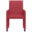 Spisebordsstole med hjul med hjul 2 pcs Vinrød 57 x 66 x 94 cm