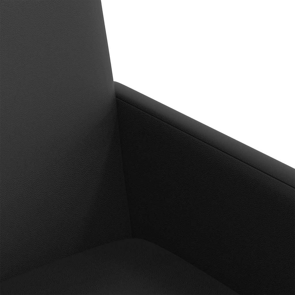 Spisebordsstole med hjul 2 pcs Sort 57 x 66 x 94 cm Kunstlæder
