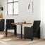 Spisebordsstole med hjul 2 pcs Sort 57 x 66 x 94 cm Kunstlæder