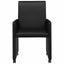 Spisebordsstole med hjul 2 pcs Sort 57 x 66 x 94 cm Kunstlæder