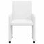 Spisebordsstole med hjul 2 pcs Hvid 57 x 66 x 94 cm Kunstlæder