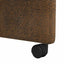 Spisebordsstole med hjul med hjul 2 pcs Brun 57 x 66 x 94 cm