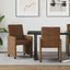 Spisebordsstole med hjul med hjul 2 pcs Brun 57 x 66 x 94 cm