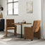Spisebordsstole med hjul med hjul 2 pcs Brun 57 x 66 x 94 cm