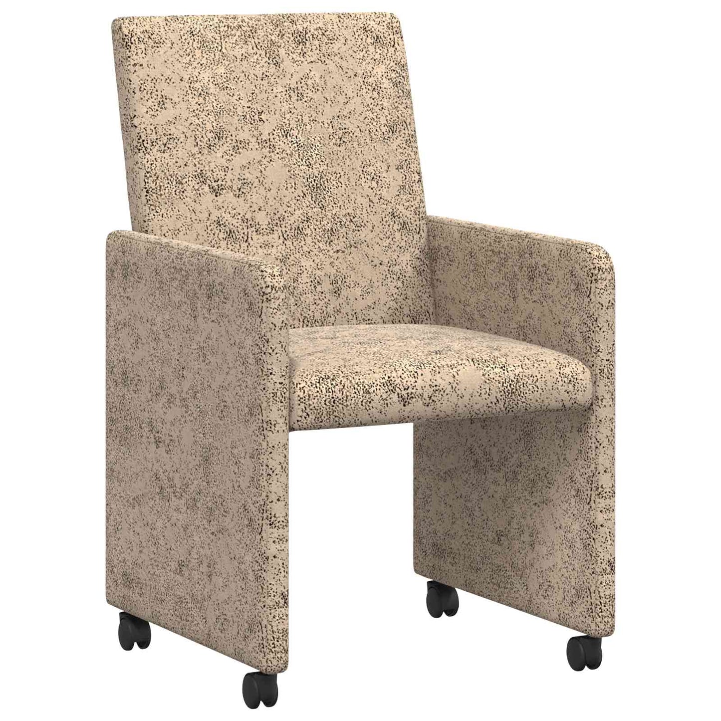 Spisebordsstole med hjul med hjul 2 pcs Lysegrå 57 x 66 x 94 cm