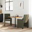 Spisebordsstole med hjul 2 pcs Army grøn 57 x 66 x 94 cm