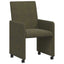 Spisebordsstole med hjul 2 pcs Army grøn 57 x 66 x 94 cm