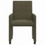 Spisebordsstole med hjul 2 pcs Army grøn 57 x 66 x 94 cm