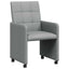 Spisebordsstole med hjul 2 pcs Lysegrå 58 x 65 x 94 cm Stof