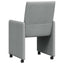 Spisebordsstole med hjul 2 pcs Lysegrå 58 x 65 x 94 cm Stof