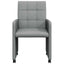 Spisebordsstole med hjul 2 pcs Lysegrå 58 x 65 x 94 cm Stof