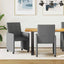 Spisebordsstole med hjul 2 pcs Mørkegrå 58 x 65 x 94 cm Stof