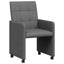 Spisebordsstole med hjul 2 pcs Mørkegrå 58 x 65 x 94 cm Stof