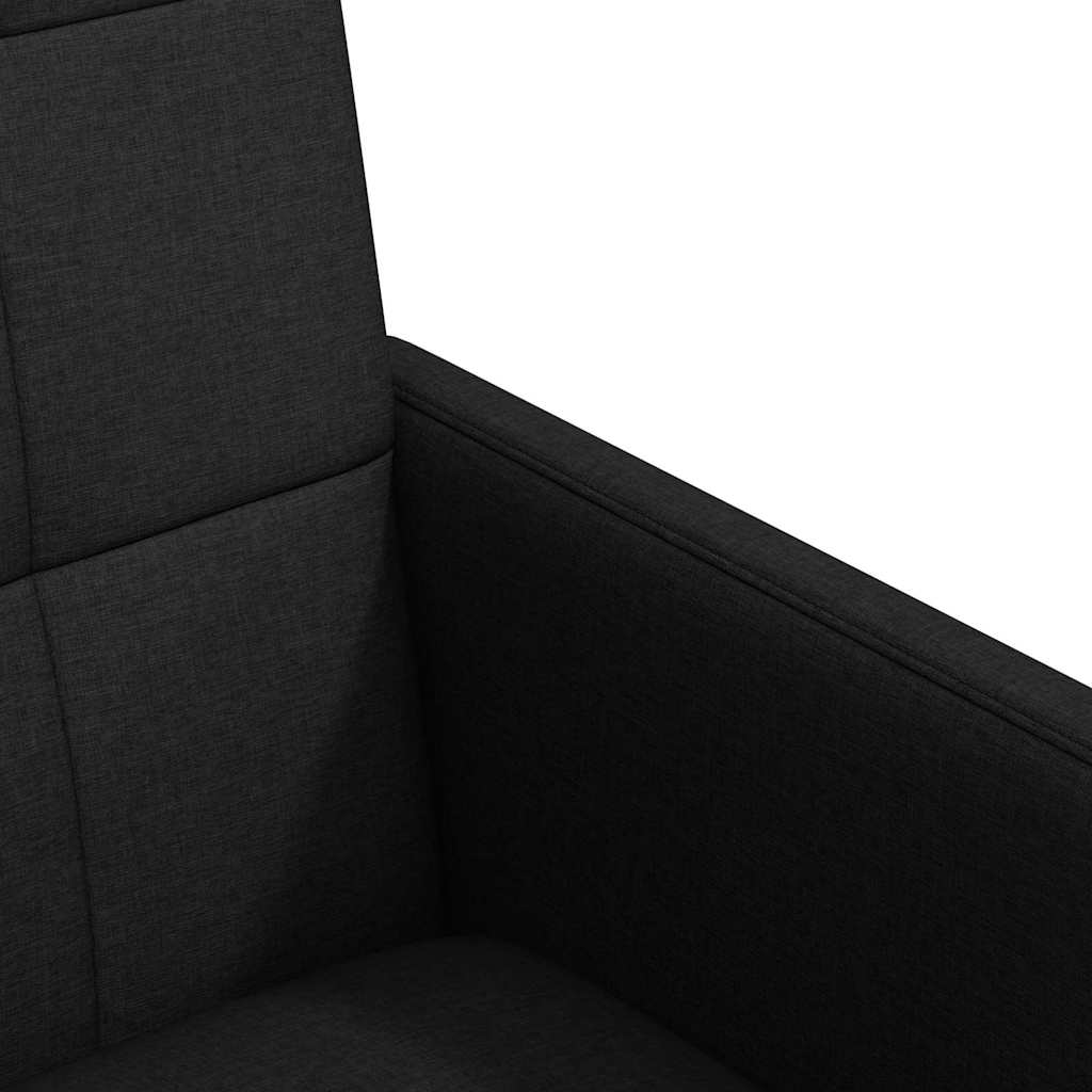 Spisebordsstole med hjul 2 pcs Sort 58 x 65 x 94 cm Stof