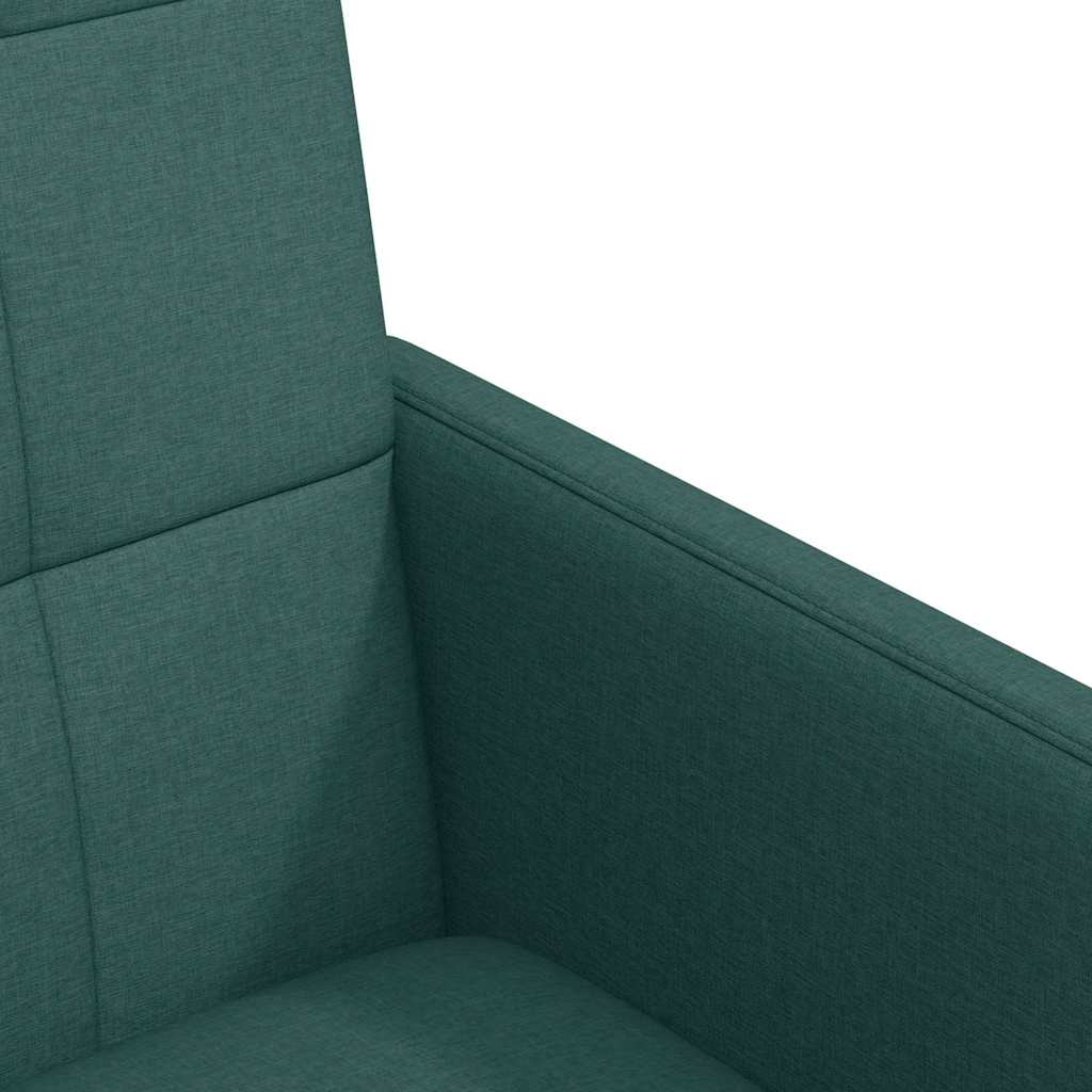 Spisebordsstole med hjul 2 pcs Mørkegrøn 58 x 65 x 94 cm Stof