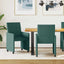 Spisebordsstole med hjul 2 pcs Mørkegrøn 58 x 65 x 94 cm Stof