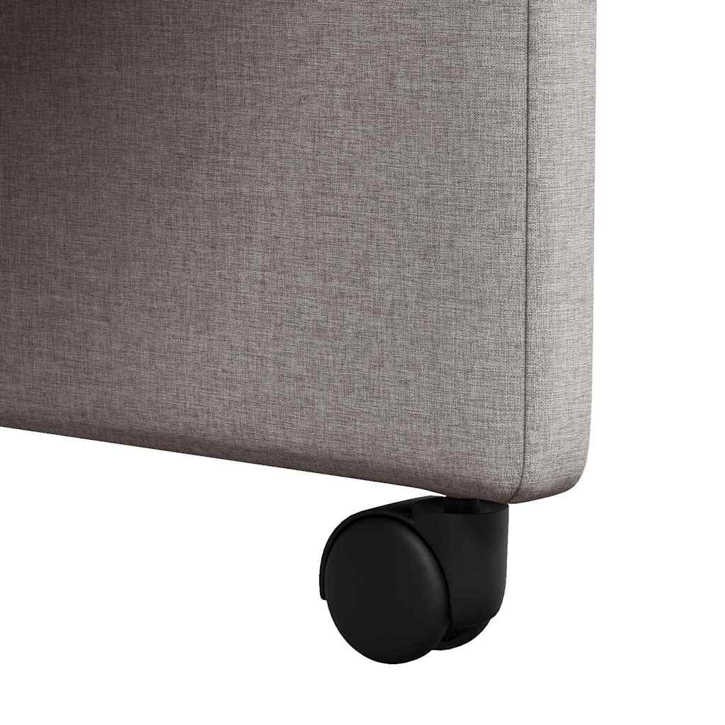 Spisebordsstole med hjul 2 pcs Gråbrun 58 x 65 x 94 cm Stof