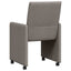 Spisebordsstole med hjul 2 pcs Gråbrun 58 x 65 x 94 cm Stof