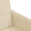 Spisebordsstole med hjul 2 pcs Creme 58 x 65 x 94 cm Stof