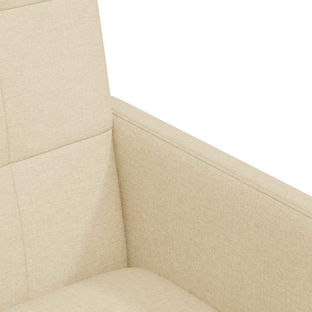 Spisebordsstole med hjul 2 pcs Creme 58 x 65 x 94 cm Stof