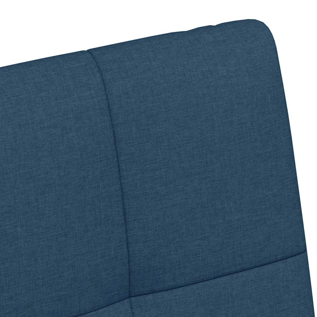 Spisebordsstole med hjul 2 pcs Blå 58 x 65 x 94 cm Stof