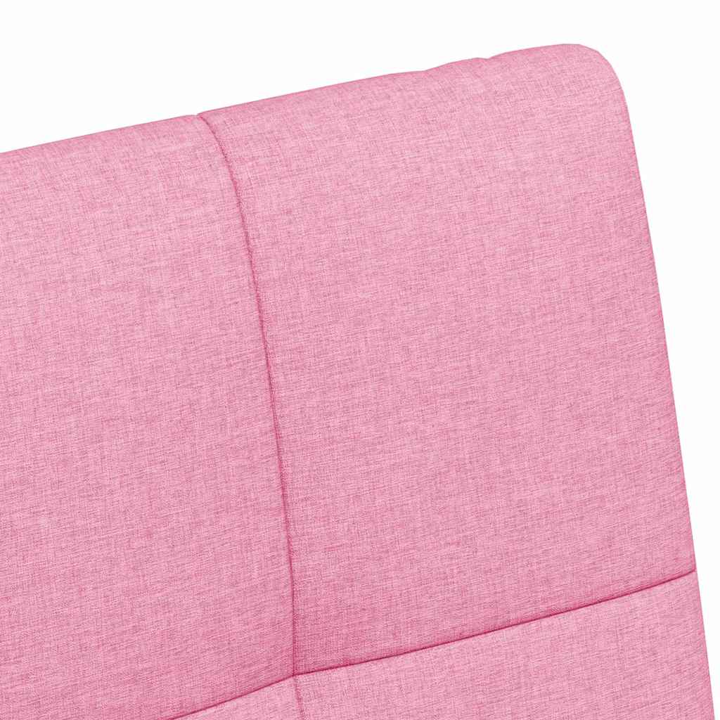 Spisebordsstole med hjul 2 pcs Lyserød 58 x 65 x 94 cm Stof