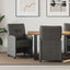 Spisebordsstole med hjul 2 pcs Sort 57 x 67 x 95 cm Kunstlæder