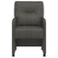 Spisebordsstole med hjul 2 pcs Sort 57 x 67 x 95 cm Kunstlæder