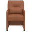 Spisebordsstole med hjul 2 pcs Brun 57 x 67 x 95 cm Kunstlæder