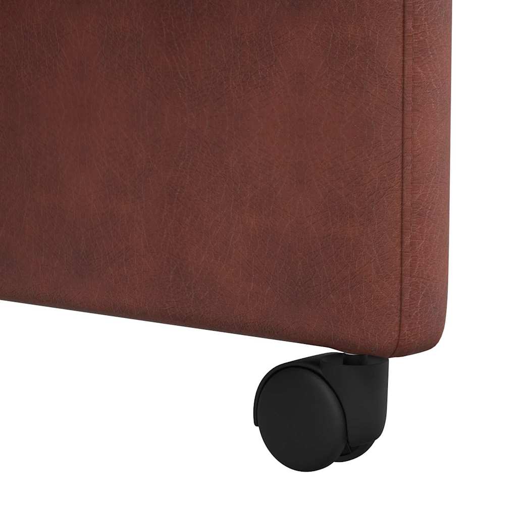Spisebordsstole med hjul 2 pcs Skinnende brun 57 x 67 x 95 cm