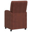 Spisebordsstole med hjul 2 pcs Skinnende brun 57 x 67 x 95 cm