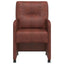 Spisebordsstole med hjul 2 pcs Skinnende brun 57 x 67 x 95 cm