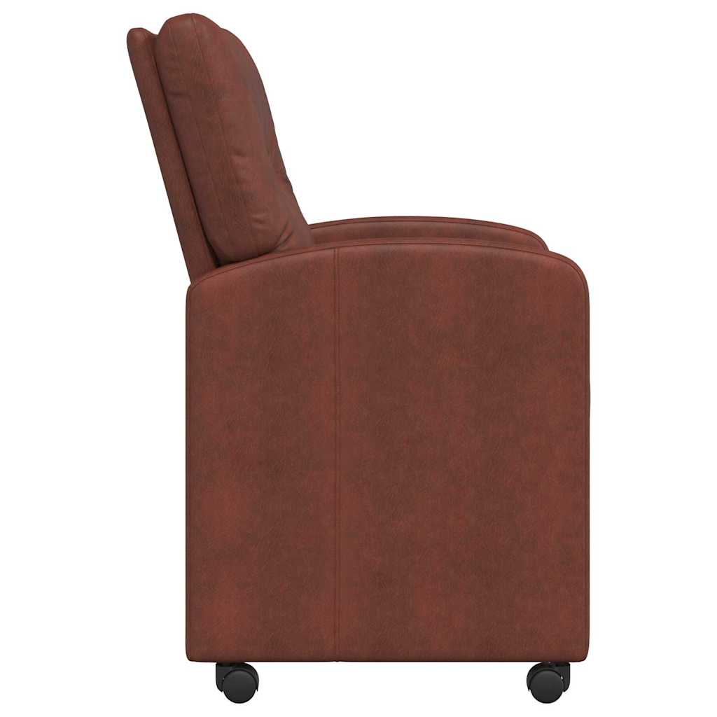 Spisebordsstole med hjul 2 pcs Skinnende brun 57 x 67 x 95 cm
