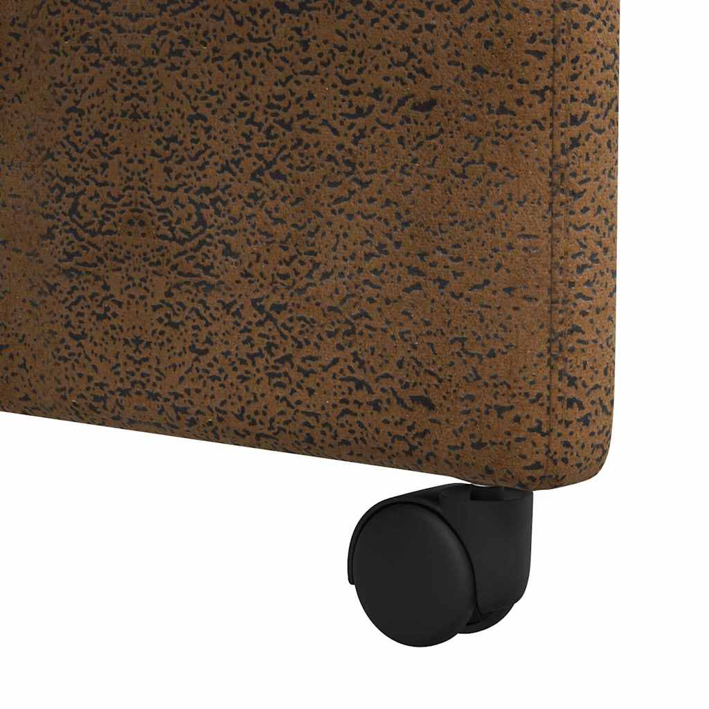 Spisebordsstole med hjul med hjul 2 pcs Brun 57 x 67 x 95 cm