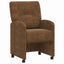 Spisebordsstole med hjul med hjul 2 pcs Brun 57 x 67 x 95 cm