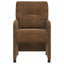Spisebordsstole med hjul med hjul 2 pcs Brun 57 x 67 x 95 cm