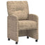Spisebordsstole med hjul med hjul 2 pcs Lysegrå 57 x 67 x 95 cm