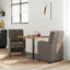 Spisebordsstole med hjul 2 pcs Mørkegrå 57 x 67 x 95 cm