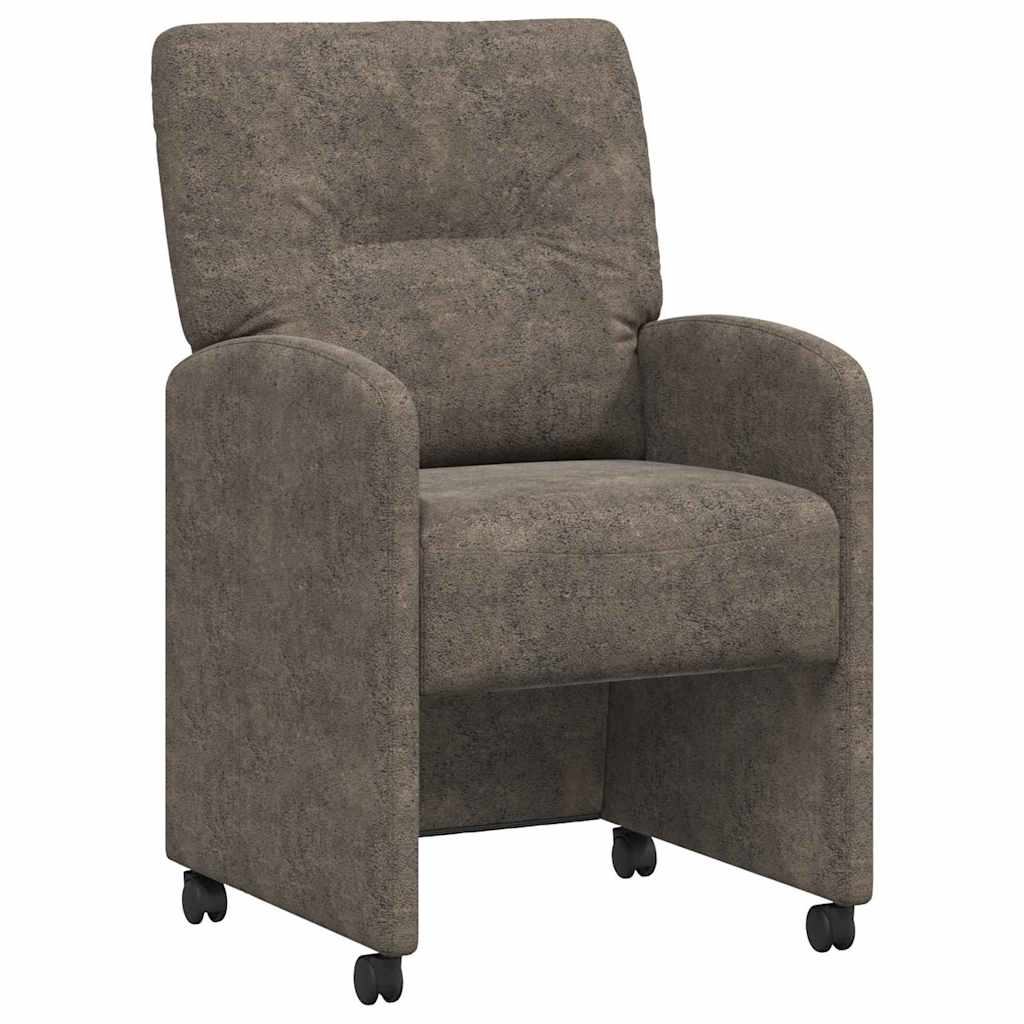 Spisebordsstole med hjul 2 pcs Mørkegrå 57 x 67 x 95 cm