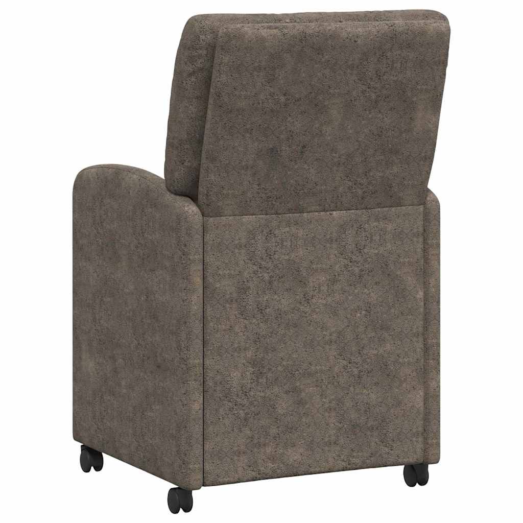 Spisebordsstole med hjul 2 pcs Mørkegrå 57 x 67 x 95 cm