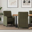 Spisebordsstole med hjul 2 pcs Army grøn 57 x 67 x 95 cm