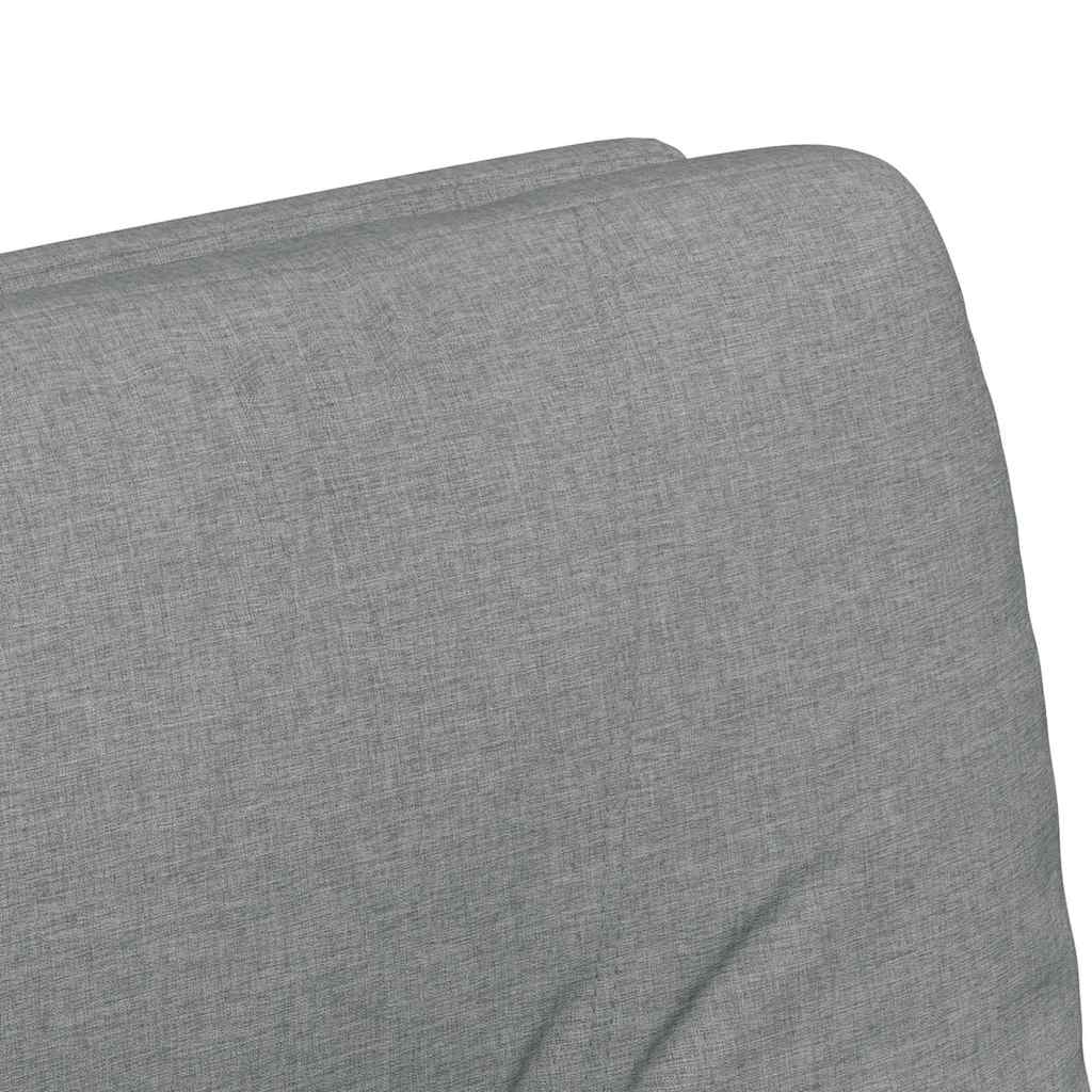 Spisebordsstole med hjul 2 pcs Lysegrå 57 x 67 x 95 cm Stof