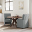 Spisebordsstole med hjul 2 pcs Lysegrå 57 x 67 x 95 cm Stof