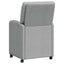 Spisebordsstole med hjul 2 pcs Lysegrå 57 x 67 x 95 cm Stof