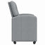 Spisebordsstole med hjul 2 pcs Lysegrå 57 x 67 x 95 cm Stof