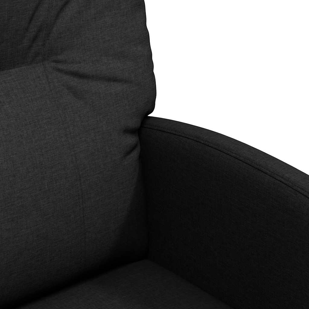 Spisebordsstole med hjul 2 pcs Sort 57 x 67 x 95 cm Stof