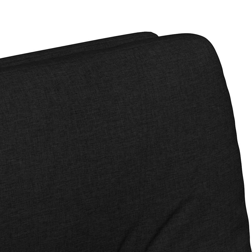 Spisebordsstole med hjul 2 pcs Sort 57 x 67 x 95 cm Stof