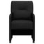 Spisebordsstole med hjul 2 pcs Sort 57 x 67 x 95 cm Stof