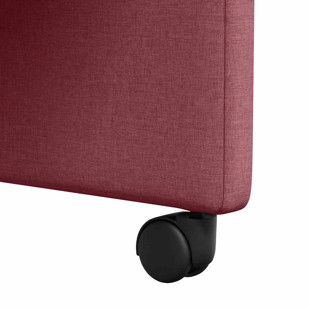 Spisebordsstole med hjul 2 pcs Vinrød 57 x 67 x 95 cm Stof